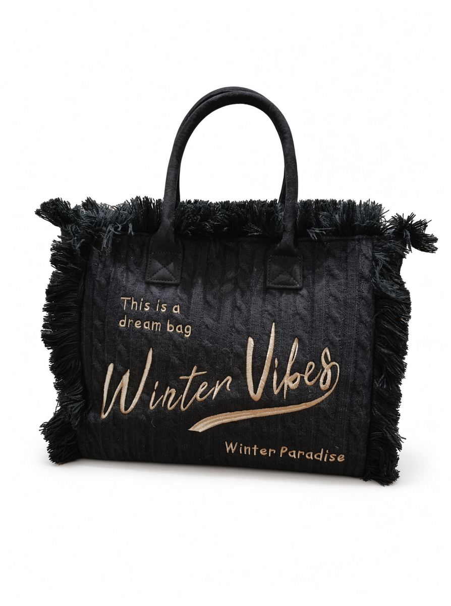 Borsa Winter Vibes nera